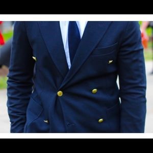 Zara double breasted blazer  Navy Blue